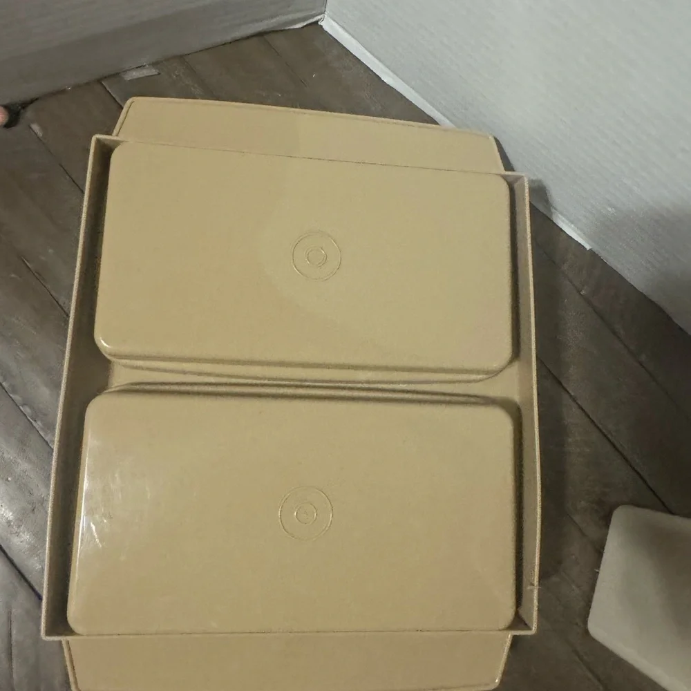 Vintage Tupperware Food Velvetta holder and egg container